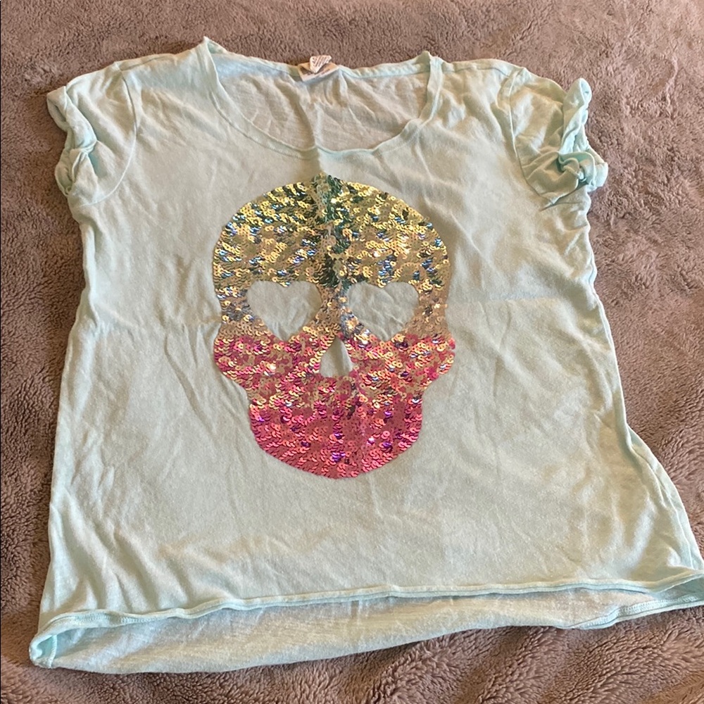 Sequin Skull Tee by PINK